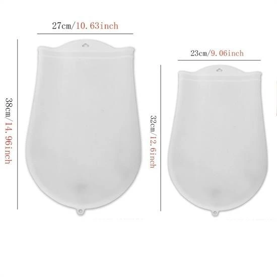 Orta Hamur Torbası Silikon Şeffaf Hamur Yoğurma Torbası Ekmek Makarna Mantı  Hamuru Kolay Yo - Resim 4