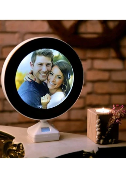 Led Işıklı Fotoğraflı oval Sihirli Ayna - Resim 2