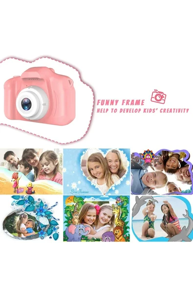 Mini 1080p Hd Çocuk Kamera Dijital Fotoğraf Makinesi 2.0 Inç Ekran - 8