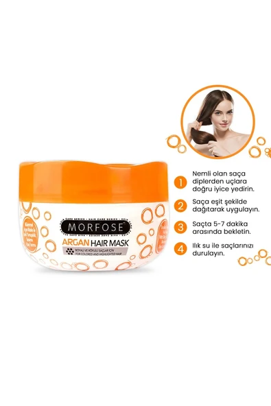 Argan Saç Maskesi 500 ML - Boyalı ve Röfleli Saçlar - mrfs - 2
