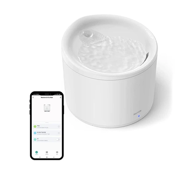 Neutron Wifi Bluetooth Destekli Uv Teknoloji Evcil Hayvan Akıllı Su Kabı - 2