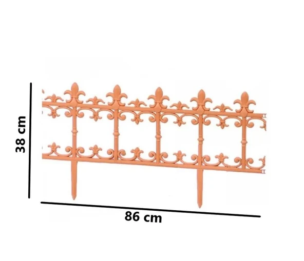 Omnipazar SY-5990 Klasik Plastik Bahçe Çiti 86x38 cm 4'lü Set - 6