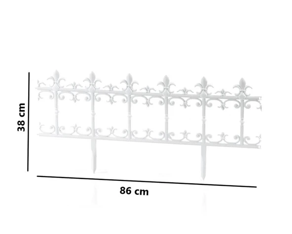 Omnipazar SY-5990 Klasik Plastik Bahçe Çiti 86x38 cm 4'lü Set - 2