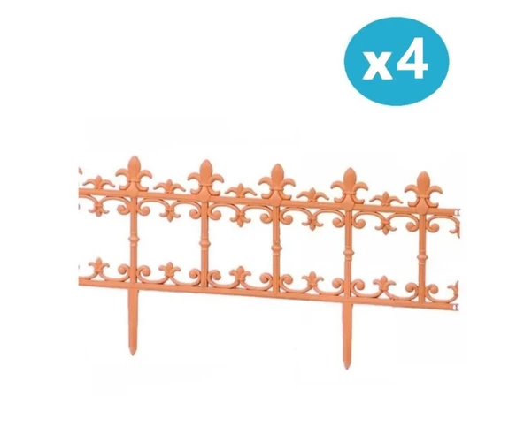 Omnipazar SY-5990 Klasik Plastik Bahçe Çiti 86x38 cm 4'lü Set - 5