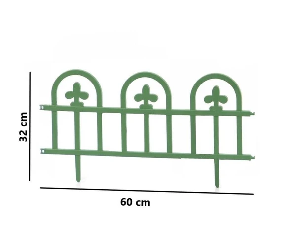 Omnipazar SY-5992 Estate Plastik Bahçe Çiti 60x32 cm 4'lü Set - 2