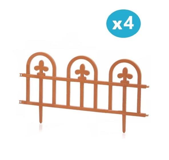 Omnipazar SY-5992 Estate Plastik Bahçe Çiti 60x32 cm 4'lü Set - 5