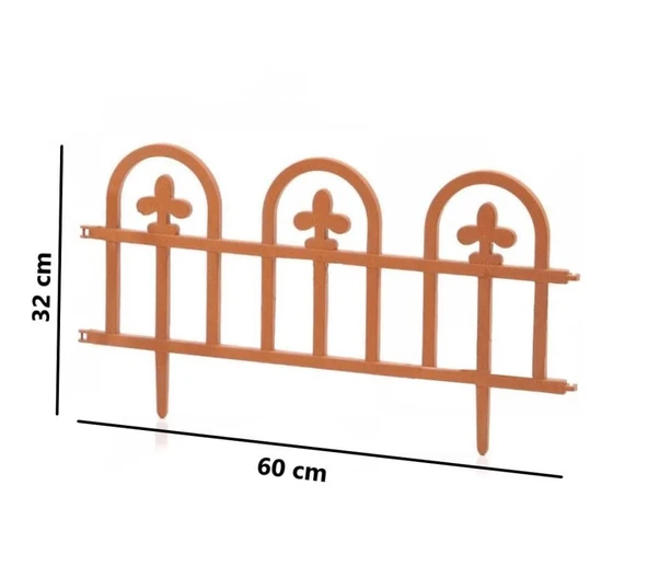 Omnipazar SY-5992 Estate Plastik Bahçe Çiti 60x32 cm 4'lü Set - 6