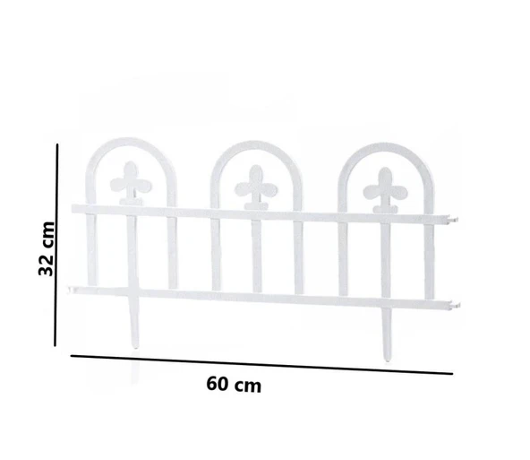 Omnipazar SY-5992 Estate Plastik Bahçe Çiti 60x32 cm 4'lü Set - 4