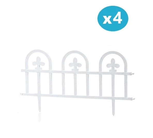 Omnipazar SY-5992 Estate Plastik Bahçe Çiti 60x32 cm 4'lü Set - 3