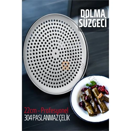 Sarma Dolma Süzgeci 22 cm 304 Paslanmaz Çelik
