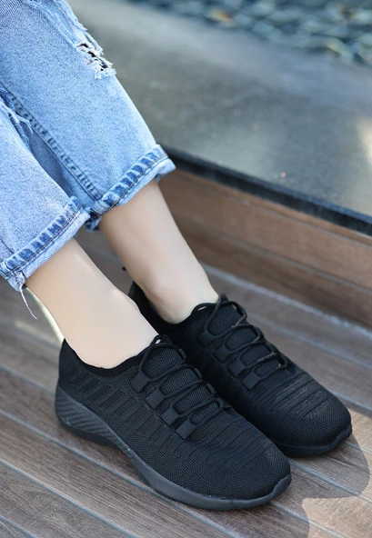 Wina Siyah Triko Spor Ayakkabı - 4