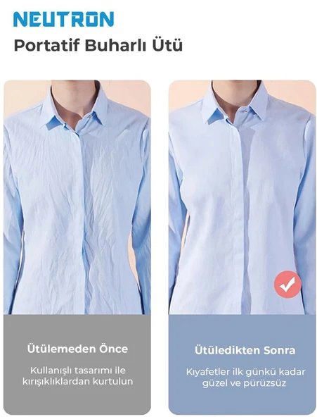 Neutron Kırışık Giderici Düzleştirici Portatif Buharlı Dikey Ütü - Resim 4