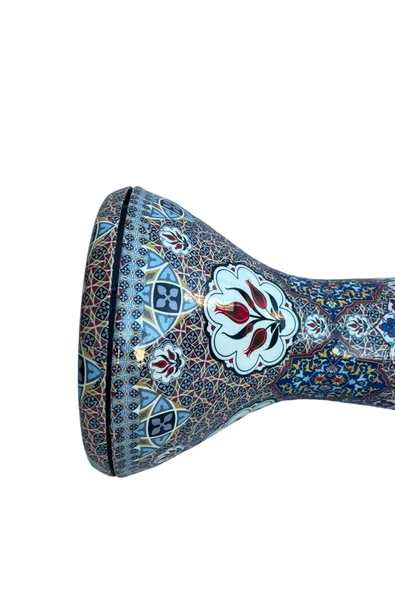 Profesyoneller Için Döküm Mısır Darbuka – 3 Kg, Iznik Çinisi Işlemeli - Gigbag Çanta Hediyeli - 5