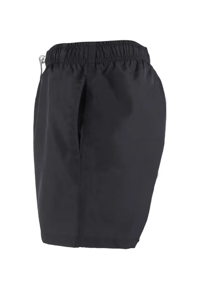 Erkek Deniz Şortu 2 Cepli Pamuklu Polyester Su Yitici Tahriş Etmeyen Astar Siyah K236 - 3