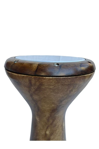 Profesyoneller Için Döküm Mısır Darbuka Ağırlık ( 4 Kg Ahşap Desen) Gigbag Çanta - 2