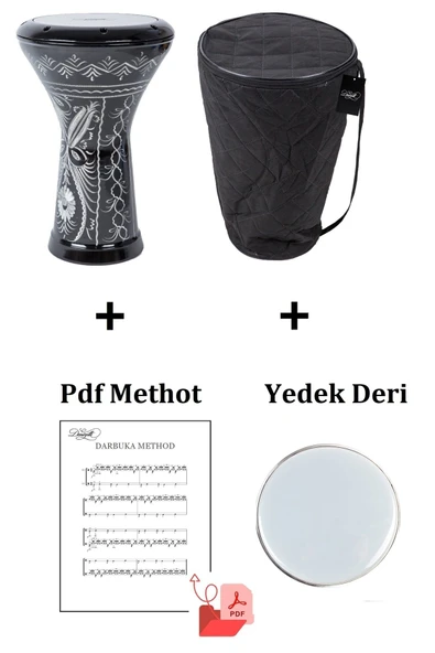 Erzincan İşlemeli Mısır Darbuka - Yedek Deri- Darbuka Metot Kitapçığı Pdf