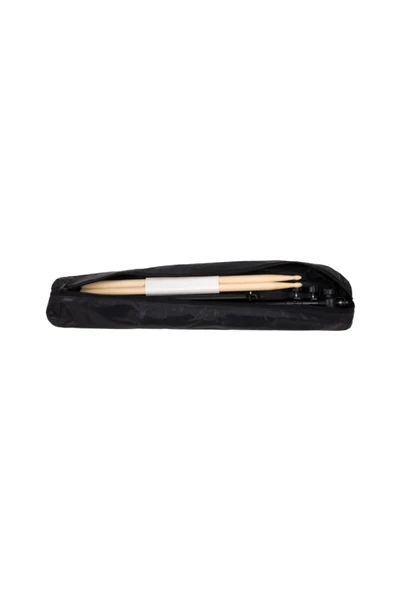 Bateri Davul Drum Pratik Çalışma Pedi Ve Standı Baget 3'lü Set Çantalı - 5