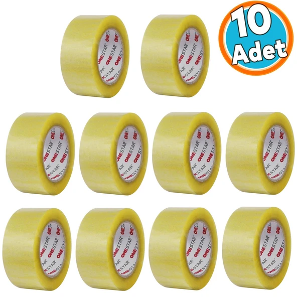 Koli Bandı 45 mm x 100 Mt Şeffaf Güçlü Yapışkanlı Kopmayan Bant 10 Adet