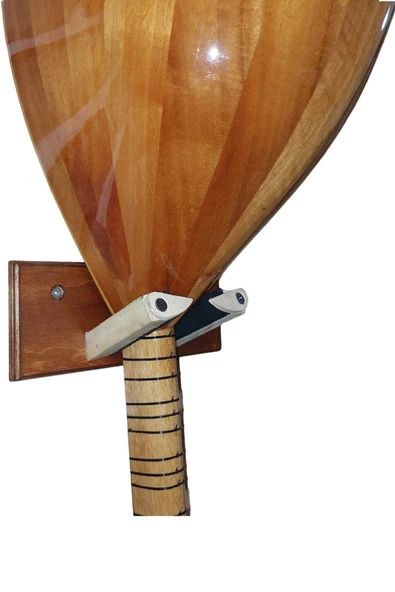 Sağlam Ahşap Bağlama Saz Cura Duvar Askısı Standı Ceviz - Koleksiyonculara Ozel