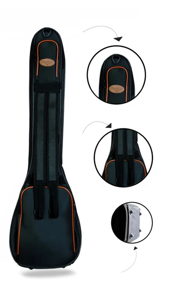 Ultra Korumalı Uzun Sap Bağlama Saz Kılıfı Taşıma Çantası Gigbag - 2
