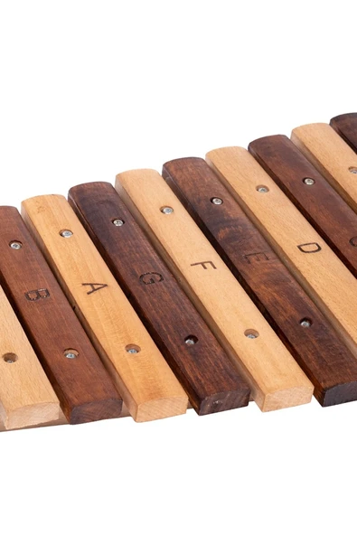 Doğal Ahsap 15 Tus Ceviz Ağacı Ksilofon Kliselefon (Çocuklar İçin) - Resim 3