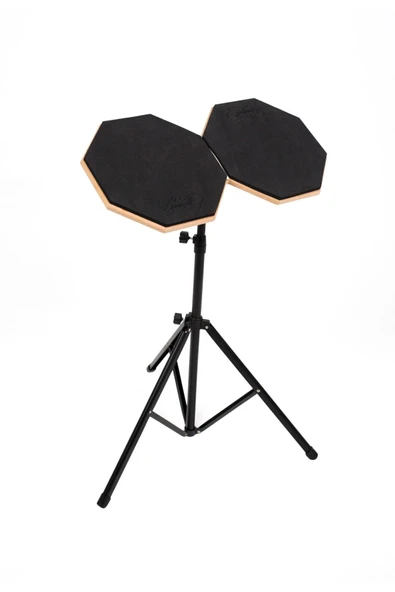 Bateri Davul Drum Pratik Çalışma Pedi ve Standlı Full Setup - 3