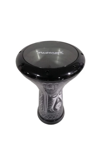 Sepette Müzik Mısır Darbuka Siyah Erzincan Ustasından El Işlemeli - 3