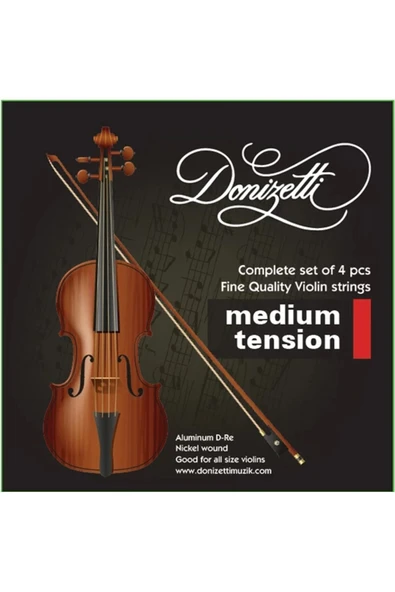 Keman Tel Takımı Reçine Rosin Köprü Susturucu Tum Aksesuarlar Bir Arada - 3