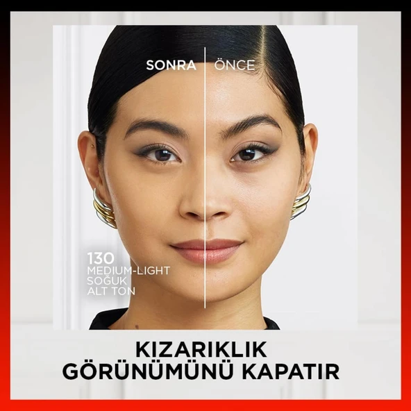L'Oréal Paris Skin Ink Gün Boyu Kapatıcı Fondöten - Soğuk Alt Ton 130 - 7