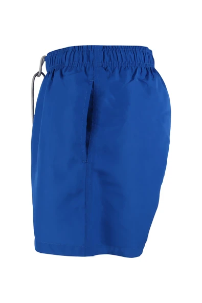 Erkek Deniz Şortu 2 Cepli Pamuklu Polyester Su Yitici Tahriş Etmeyen Astar Saks Mavi K236 - 3