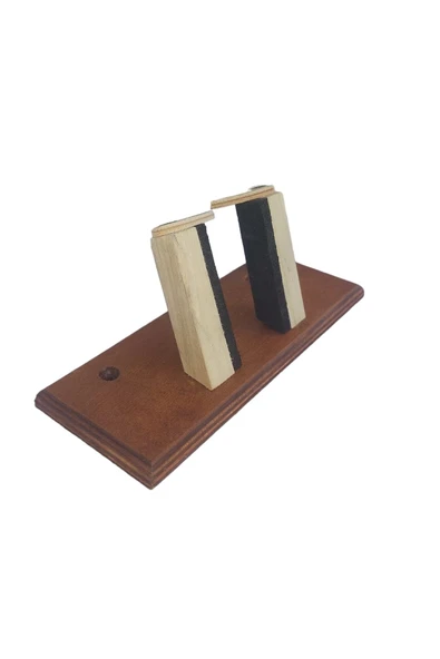 Sağlam Ahşap Bağlama Saz Cura Duvar Askısı Standı Ceviz - Koleksiyonculara Ozel - 3