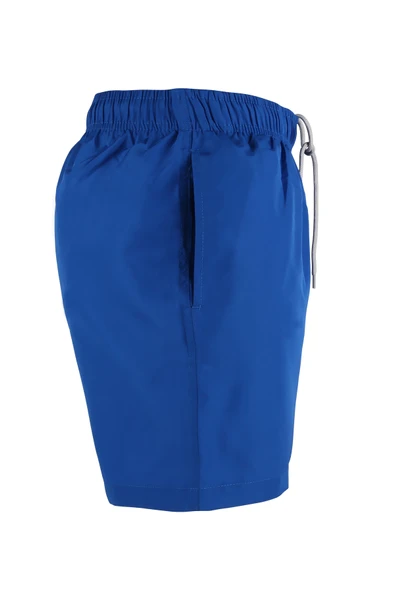 Erkek Deniz Şortu 2 Cepli Pamuklu Polyester Su Yitici Tahriş Etmeyen Astar Saks Mavi K236 - 2