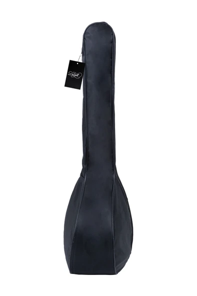 Siyah Kısa Sap Bağlama Saz Kılıfı Taşıma Çantası Tel Hediye - 5