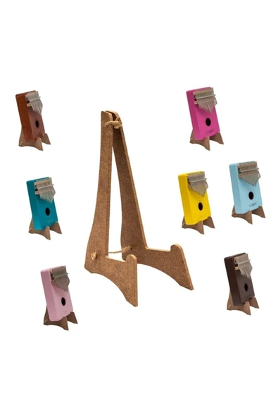 Kalimba Full Set  Paketi Stant Parmak Koruyucu Turkuaz - 8