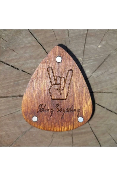 Kişiye Özel Metalica Logolu Pena Kolye Ahsap Kutu Hediyeli - 2