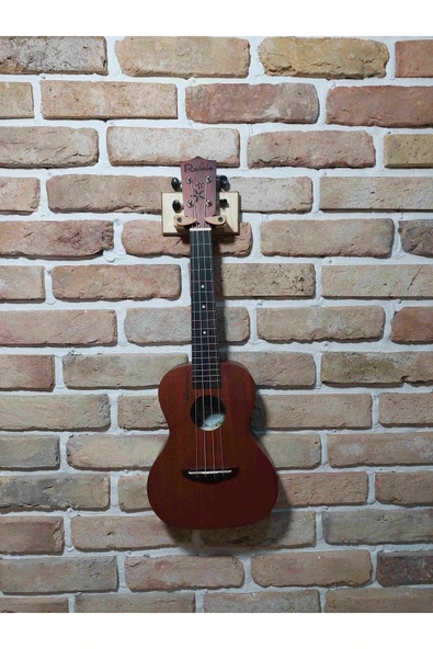 Ukulele Için Şık Dekoratif Ahşap Duvar Askı Standı Pena Hediye