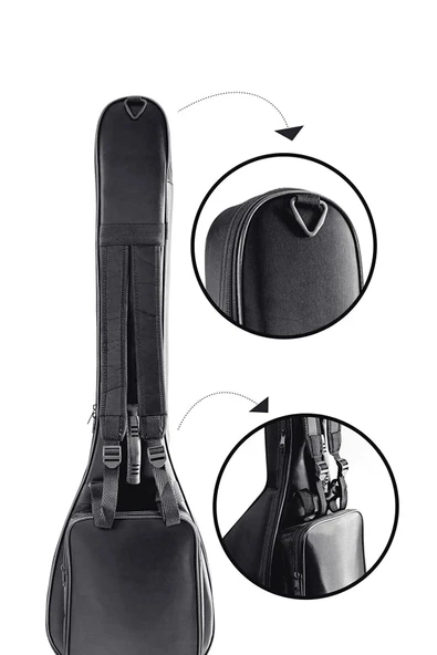 Profesyonel Su Geçirmez 20 Mm Pedli Soft Case Kısa Sap Bağlama Saz Kılıfı - Üstün Koruma