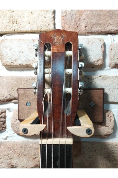 Dekoratif Ahsap Tasarım Sehpa Akustik - Klasik - Elektro - Electric - Bass Gitar Duvar Standı - 5