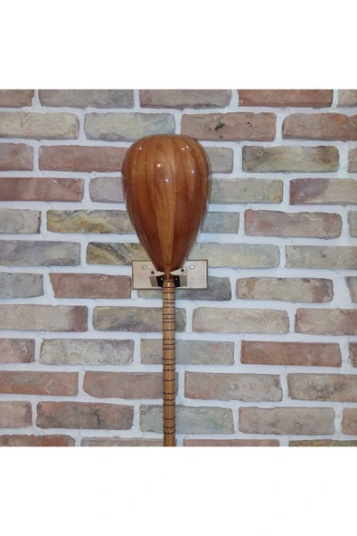 2 Adet Ahşap Bağlama Saz Duvar Askısı Standı Natural - Resim 4