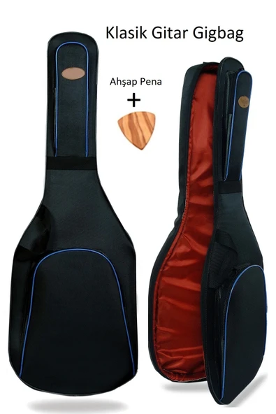 Profesyonel Yüksek Korumalı Klasik Gitar Kılıfı Çanta Gigbag Siyah Softcase Pandura