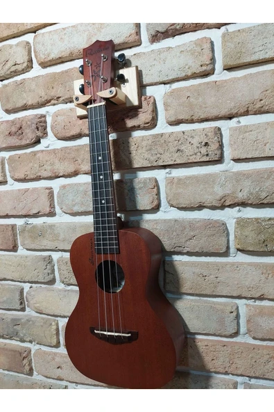 Ukulele Için Şık Dekoratif Ahşap Duvar Askı Standı Pena Hediye - 4