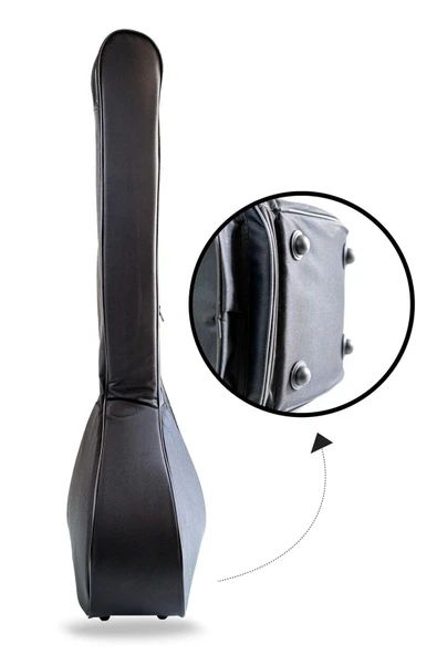 Profesyonel Su Geçirmez 20 Mm Pedli Soft Case Kısa Sap Bağlama Saz Kılıfı - Üstün Koruma - 2