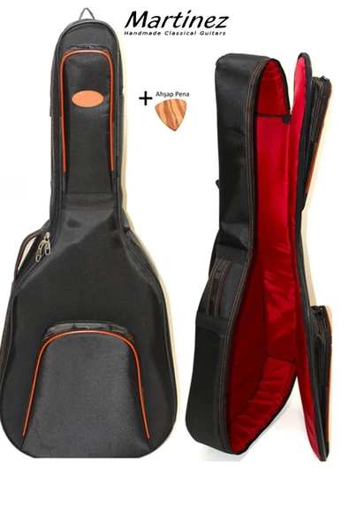 Martinez Mc-88klasik Gitar Kılıfı Taşıma Çantası Gigbag Soft Case Ahşap Pena Hediye