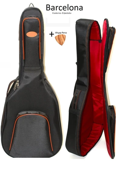 Barcelona Lc-3900 Klasik Gitar Kılıfı Taşıma Çantası Gigbag Soft Case Ahsap Pena Hediye