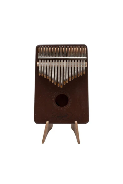 Kalimba Full Set - Hediye Paketi- Stant-parmak Koruyucu Kahverengi - Resim 5