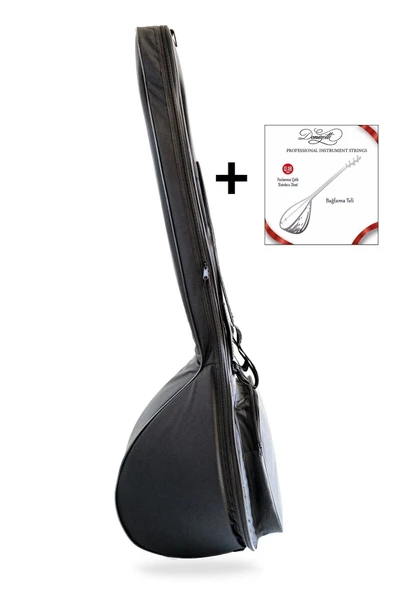 Ultra Koruma Su Geçirmez Gigbag Soft Case Uzun Sap Bağlama Saz Kılıfı 1 Takım Tel Hediye
