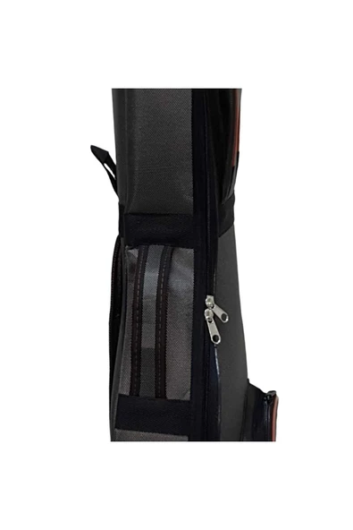 Profesyonel SU GEÇİRMEZ 20 MM PEDLİ Gigbag Akustik Gitar Kılıfı Gri - Resim 8