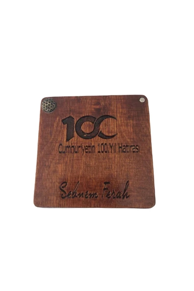 Kişiye Özel Ahşap Pena Kutusu 3 Pena 100 Yıl Hatırası Hediye Paketi - Resim 3