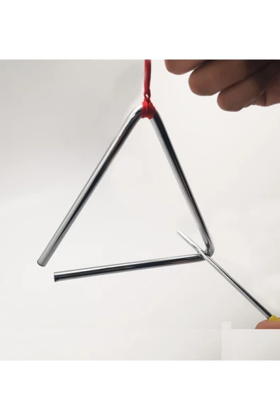 Metal Eğitici Üçgen Zil Müfredata Uygun Anaokulu Ve Ilk Orta Öğretim Çocuk Müzik Aleti Triangle - 4