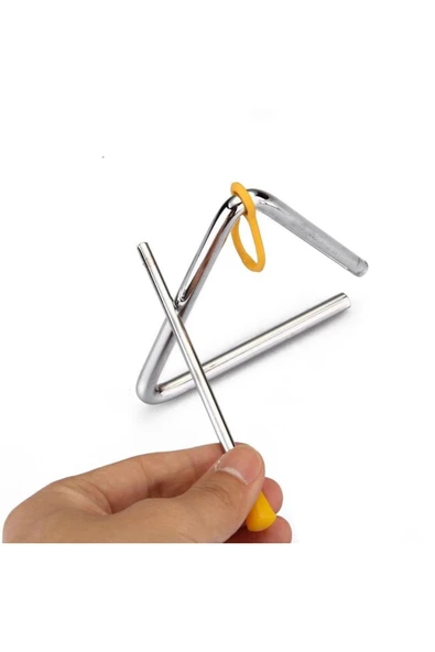 Metal Eğitici Üçgen Zil Müfredata Uygun Anaokulu Ve Ilk Orta Öğretim Çocuk Müzik Aleti Triangle - 3